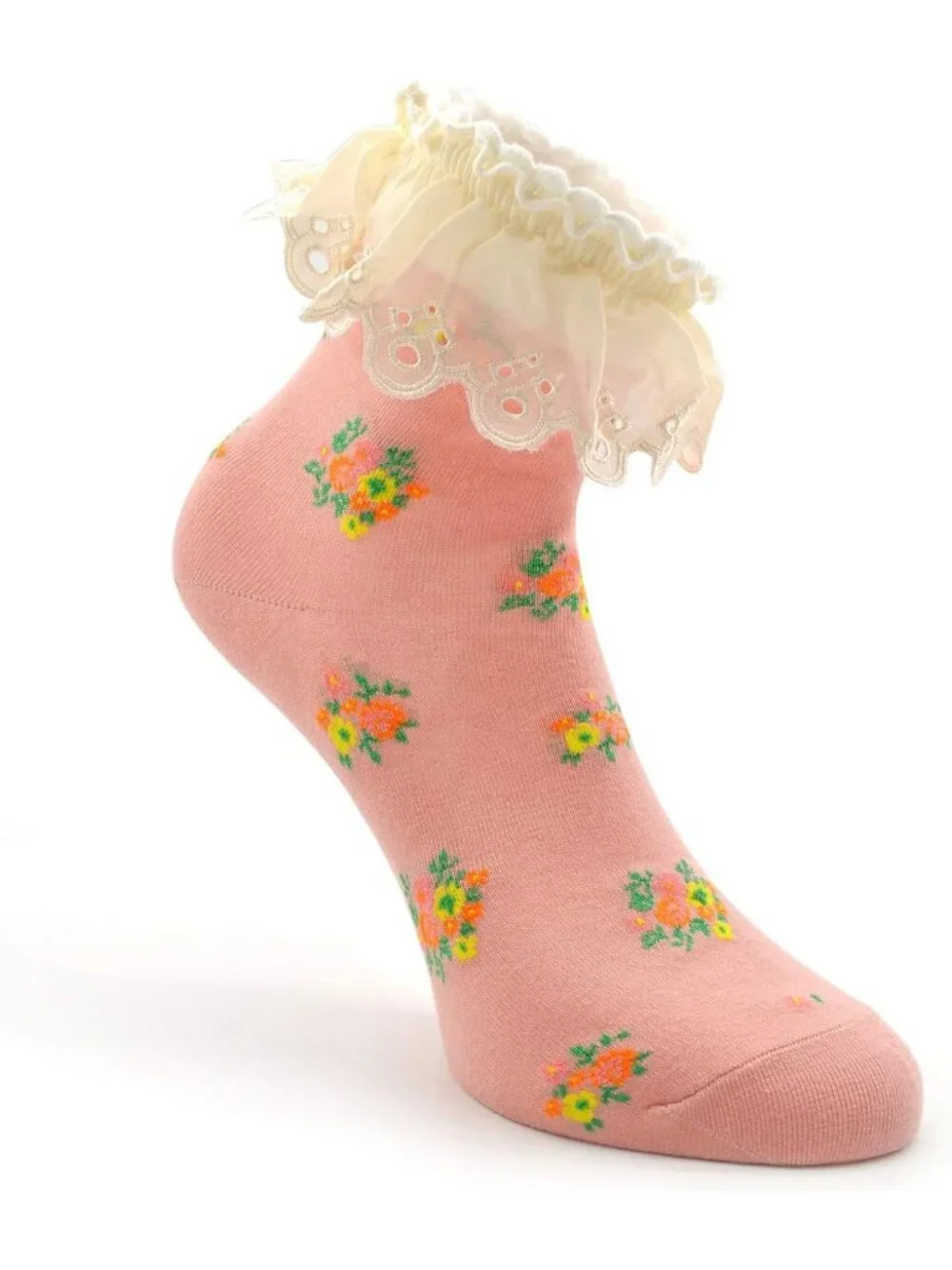 Lace Ruffle Floral Anklet Socks for Women | Cute Casual Dress & Novelty Styles